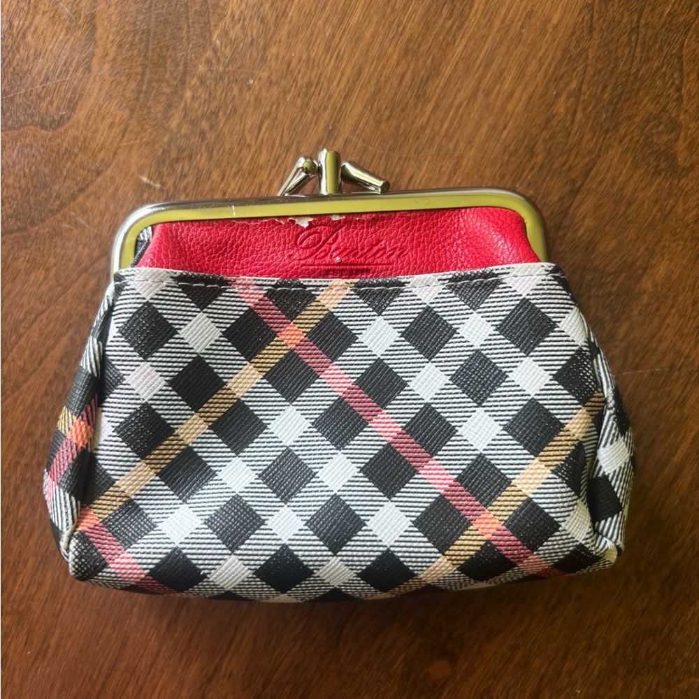 Bundle 4for $20 Buxton Black and Red Plaid Clutch